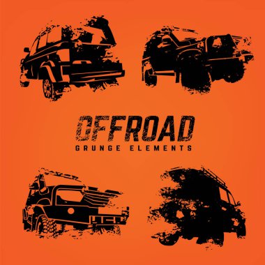 Off-Road logosu öğeleri kümesi