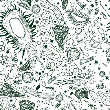 Vektör bakteri desen