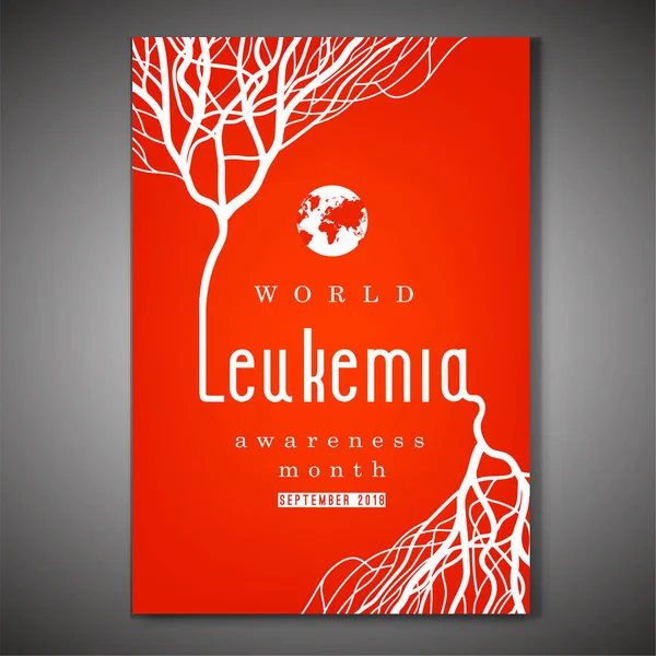 Affiche de sensibilisation à la leucémie — Image vectorielle