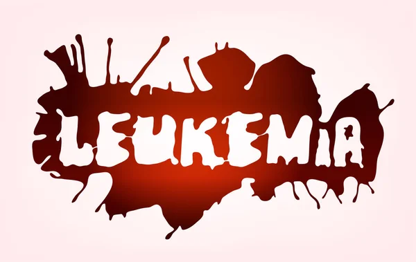 Leucemia malattia lettering — Vettoriale Stock