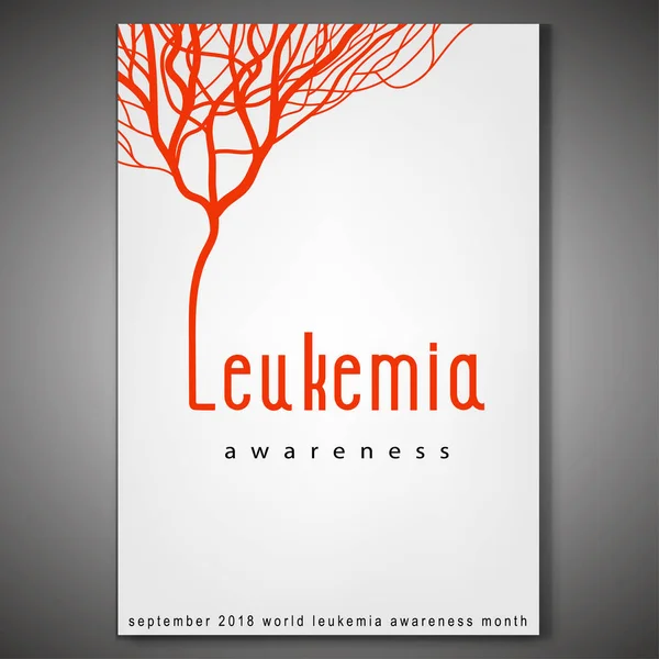 Постер с информацией о лейкемии — стоковый вектор