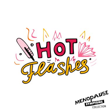 Menopause Symptoms Doodles clipart