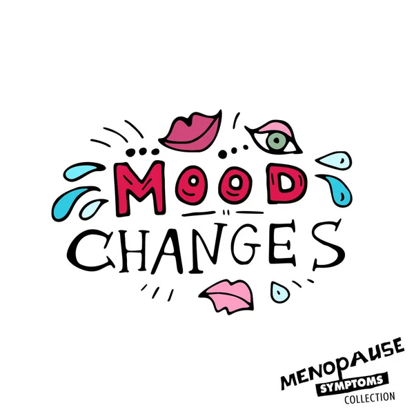 Menopauze symptomen Doodles — Stockvector