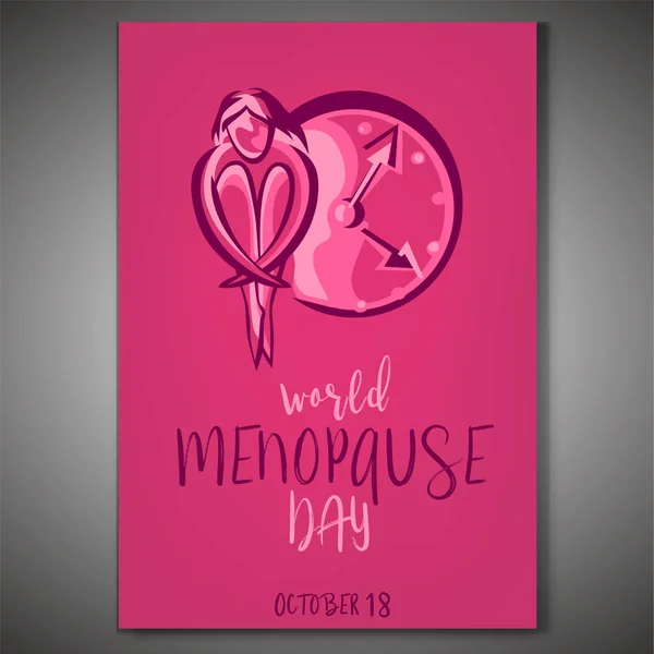 Плакат дня менопаузы — стоковый вектор