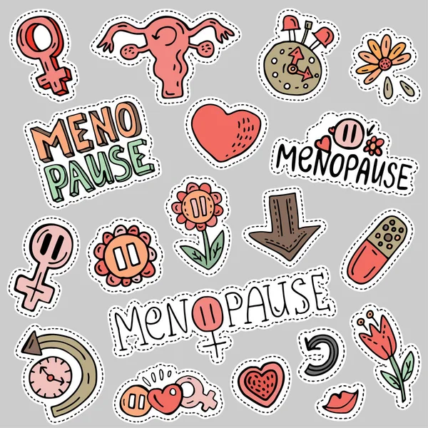 Doodle símbolo da menopausa —  Vetores de Stock
