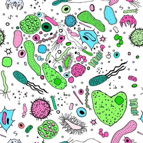 Микробиология без паттернов — стоковый вектор