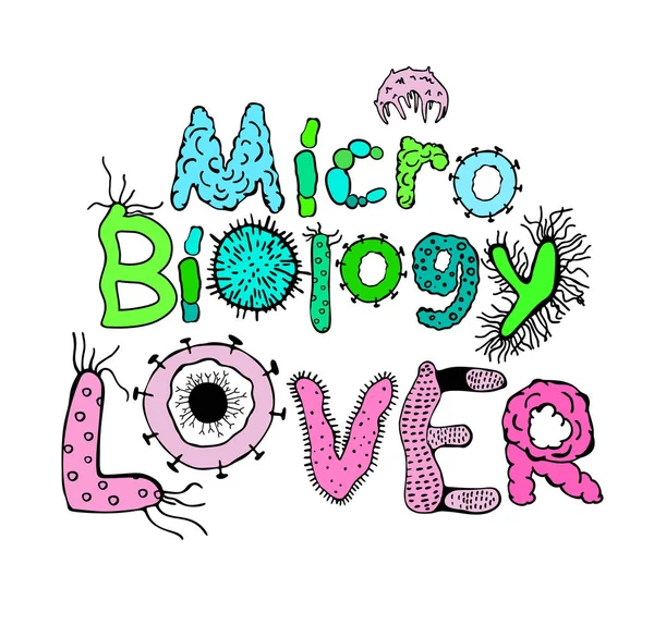 Poster per amanti della microbiologia — Vettoriale Stock