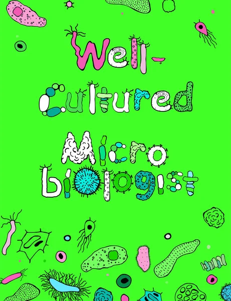 よく培養微生物画像 — ストックベクタ
