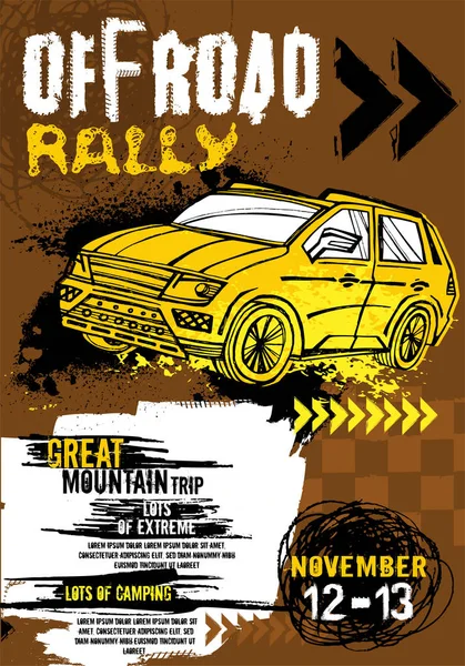 Off-road event poster — Stock Vector