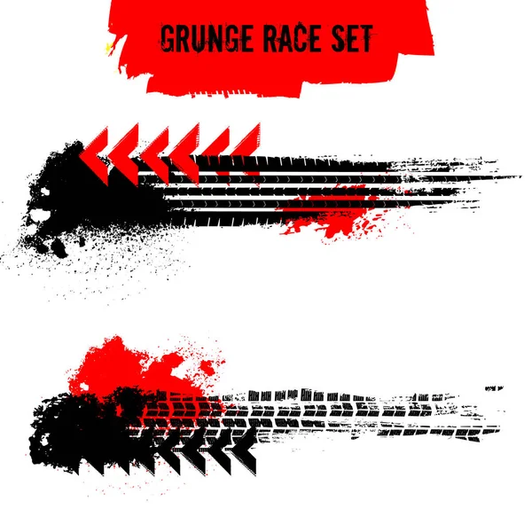 Grunge Race Set — Stock Vector
