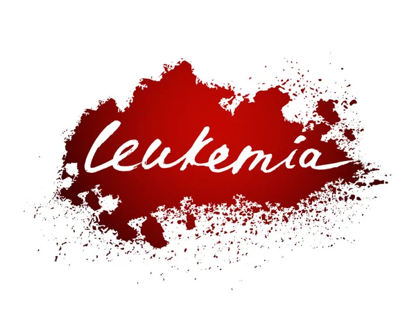 Leukemia lettering image — Stock Vector