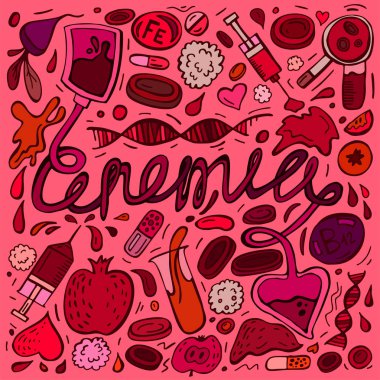 Creative anemia background clipart