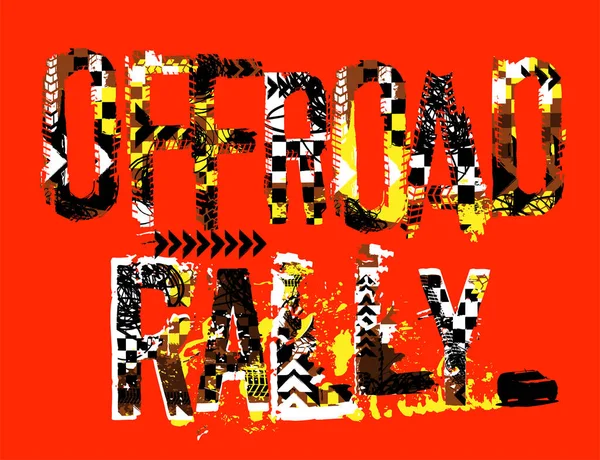 Rallye Lettrage Image — Image vectorielle