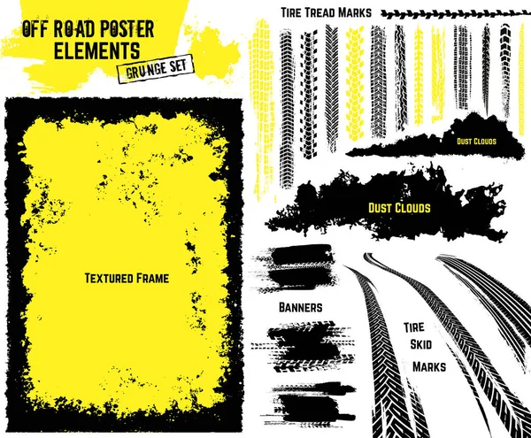 Off-road poster elements — Stock Vector