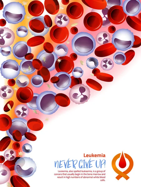 Leucemia Imagem de fundo — Vetor de Stock
