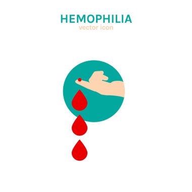 Hemophlia vektör simgesi