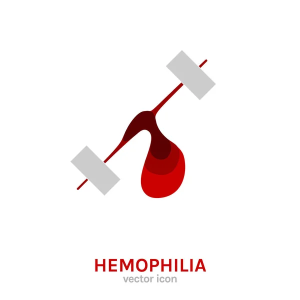 Hemophlia hastalığı simgesi — Stok Vektör