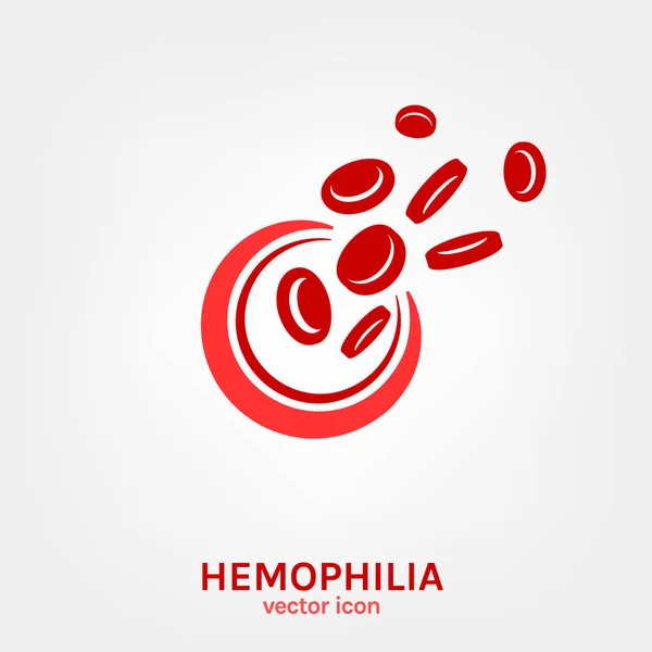 การออกแบบโลโก้ที่เป็นเอกลักษณ์ของ Hemophlia — ภาพเวกเตอร์สต็อก