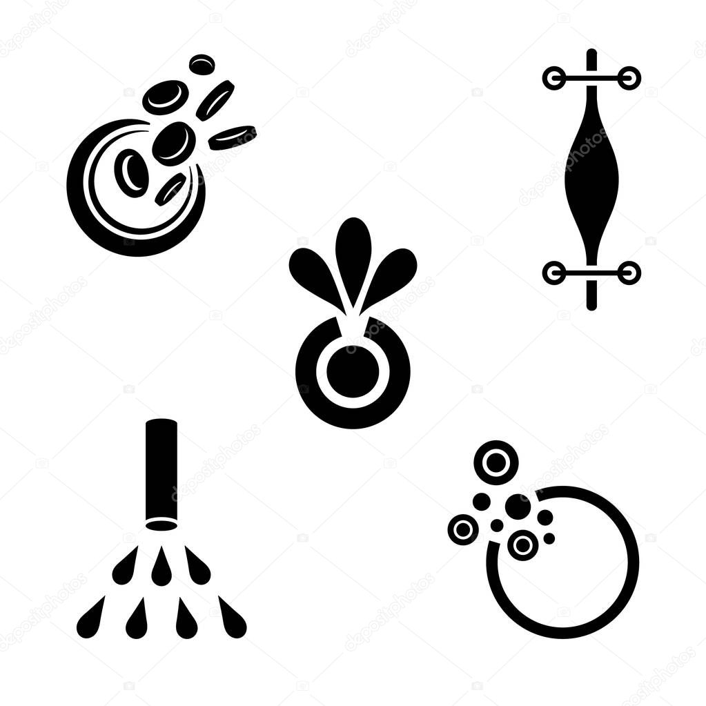Hemophlia pictograms set
