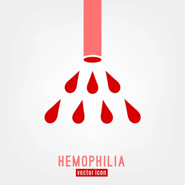 Hemophlia unique logo design — Stock Vector