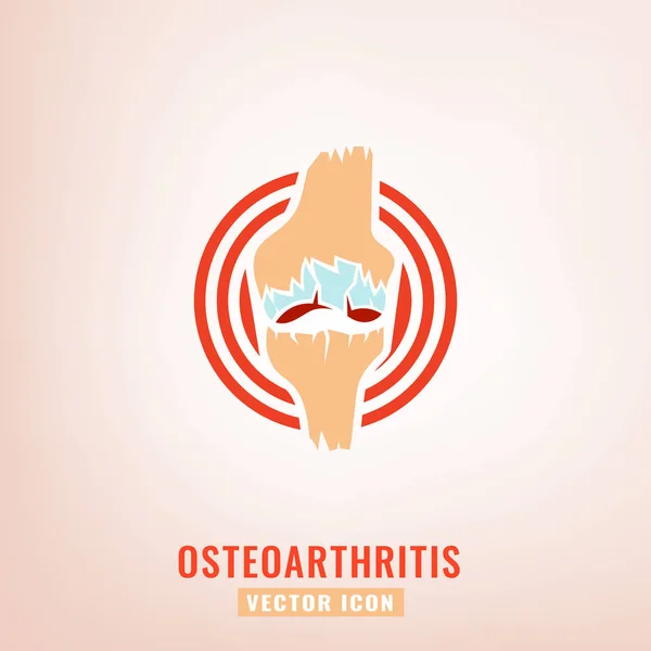 Imagen del icono de la osteoartritis — Vector de stock