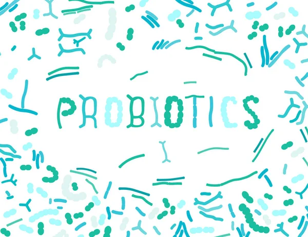 Latar belakang vektor probiotik - Stok Vektor