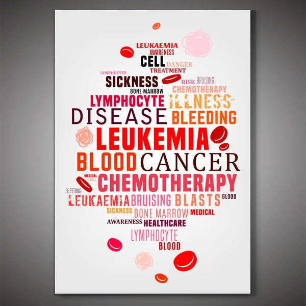 Leucemia póster médico — Archivo Imágenes Vectoriales