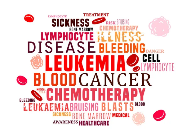 Cartaz médico da leucemia —  Vetores de Stock