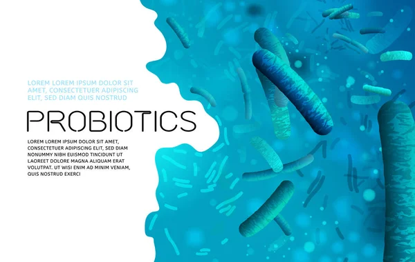 Probiotics 벡터 배경 — 스톡 벡터