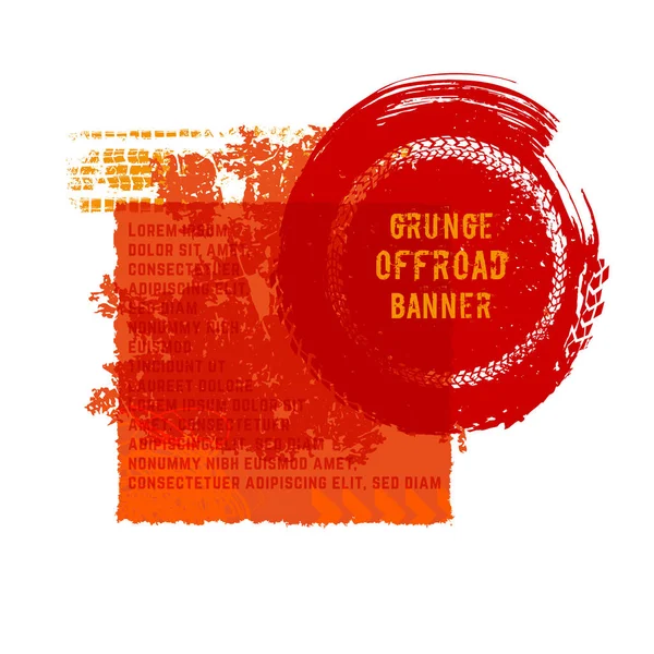 Banner de pneu Grunge — Vetor de Stock