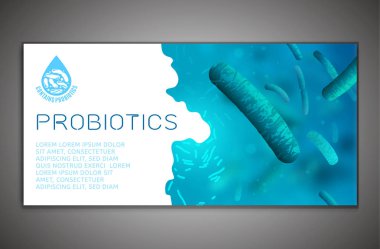 Probiotics vector background clipart