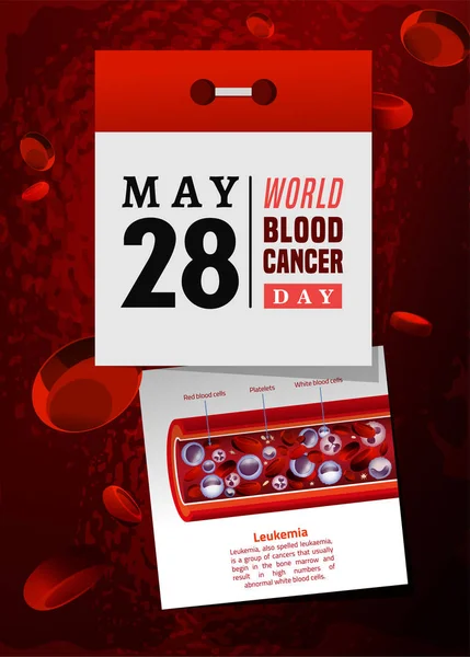 День боротьби проти раку крові — стоковий вектор