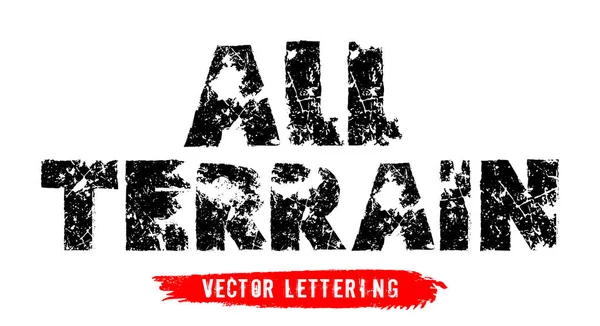 Off-Road met de hand getekende grunge letters — Stockvector