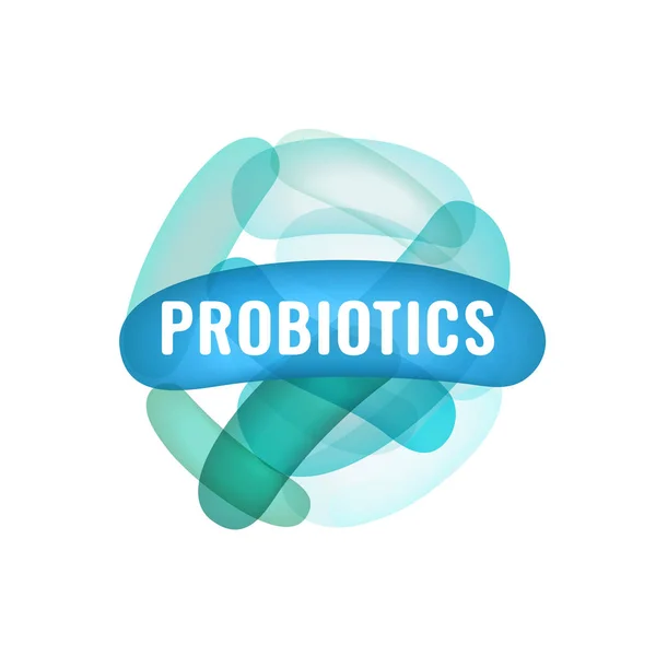 Lactobacillus probiyotikler logo — Stok Vektör