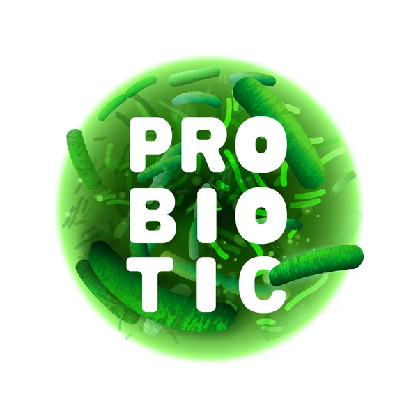 Lactobacillus probiotics Bild — Stockvektor