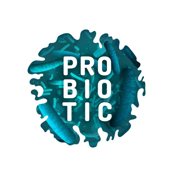 Probiotics and prebiotics concept — Stock Vector