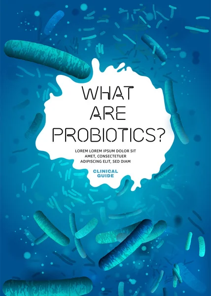 Lactobacillus probiotikumok poszter — Stock Vector