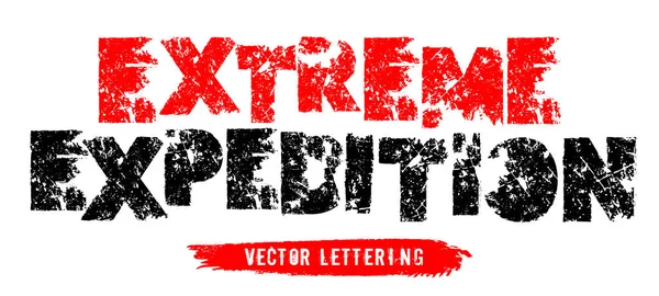 Extrema Off-Road mão desenhada grunge letras — Vetor de Stock