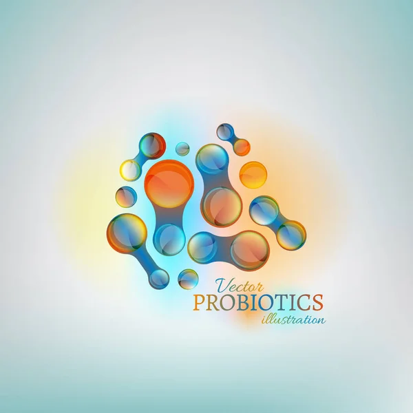 Probiotici e prebiotici — Vettoriale Stock