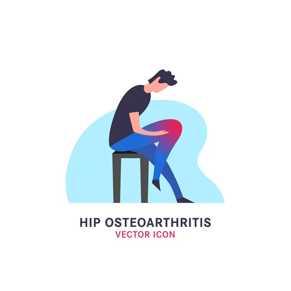 Hip Osteoarthritis Icon — Stock Vector