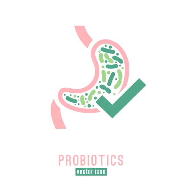 Ikonen för Lactobacillus probiotika — Stock vektor