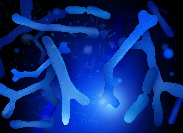 Imagen horizontal de bifidobacterias — Vector de stock