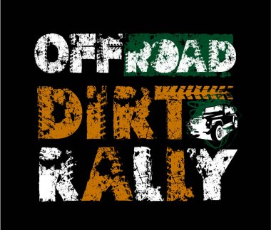 Off-Road grunge kir ralli yazı
