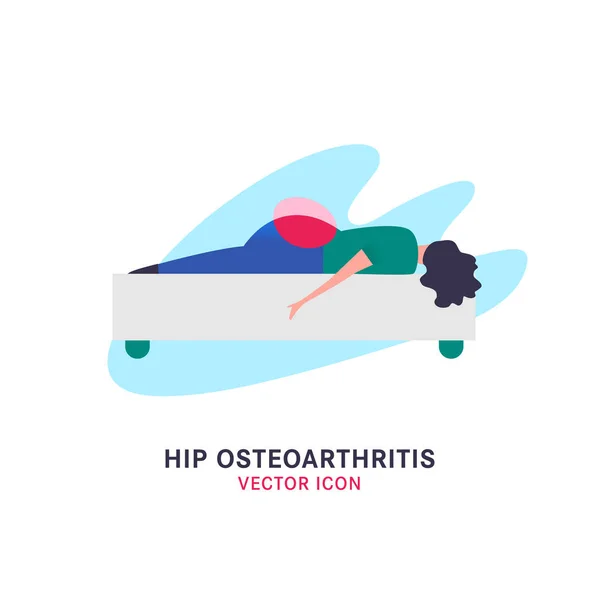 Hip osteoarthritis icon — Stock Vector