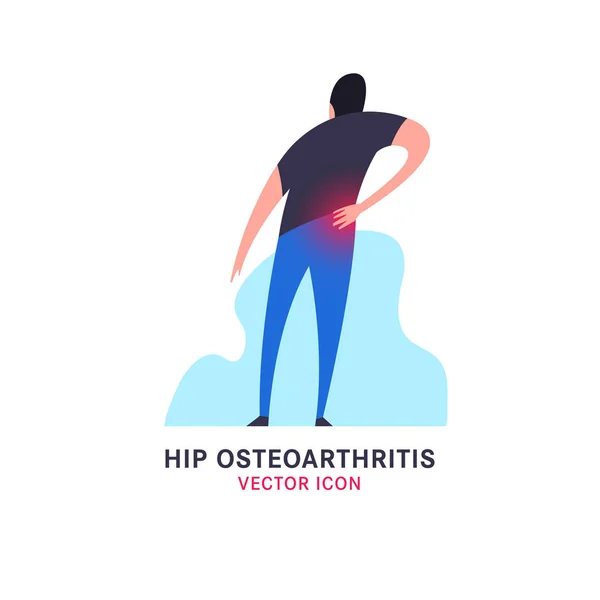 Osteoartritis de cadera Icono — Vector de stock