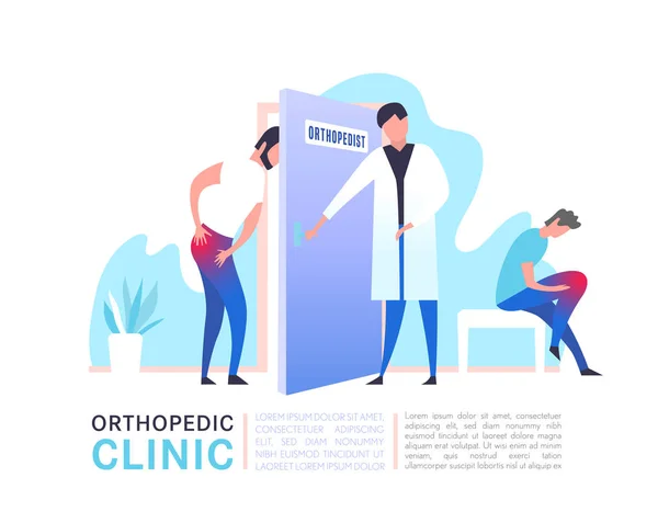 Orthopedic clinic illustration — Stock Vector