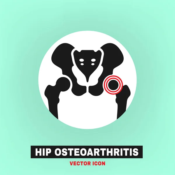Osteoartritis de cadera Icono — Vector de stock