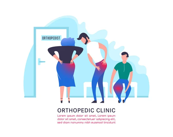 Orthopedic clinic illustration — Stock Vector