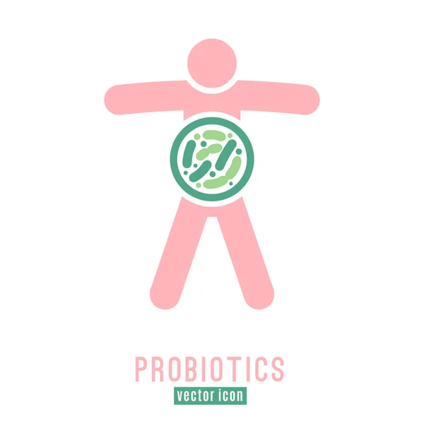 Lactobacillus Probióticos Icono — Vector de stock