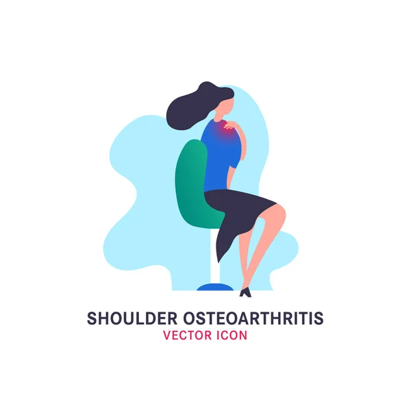 Shoulder osteoarthritis icon — Stock Vector